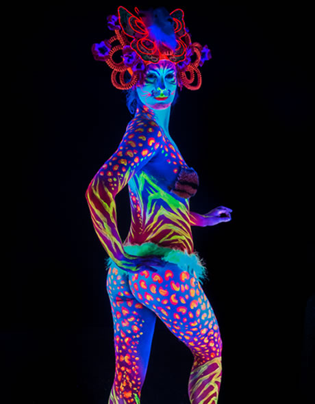 Black Light Body Painting