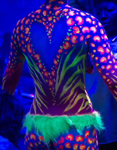 Black Light Body Painting