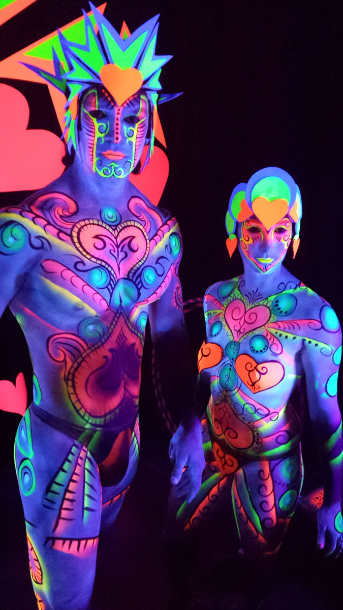 BASE Black Light Body Paint Art Show, Orlando FL - Nov 30, 2017