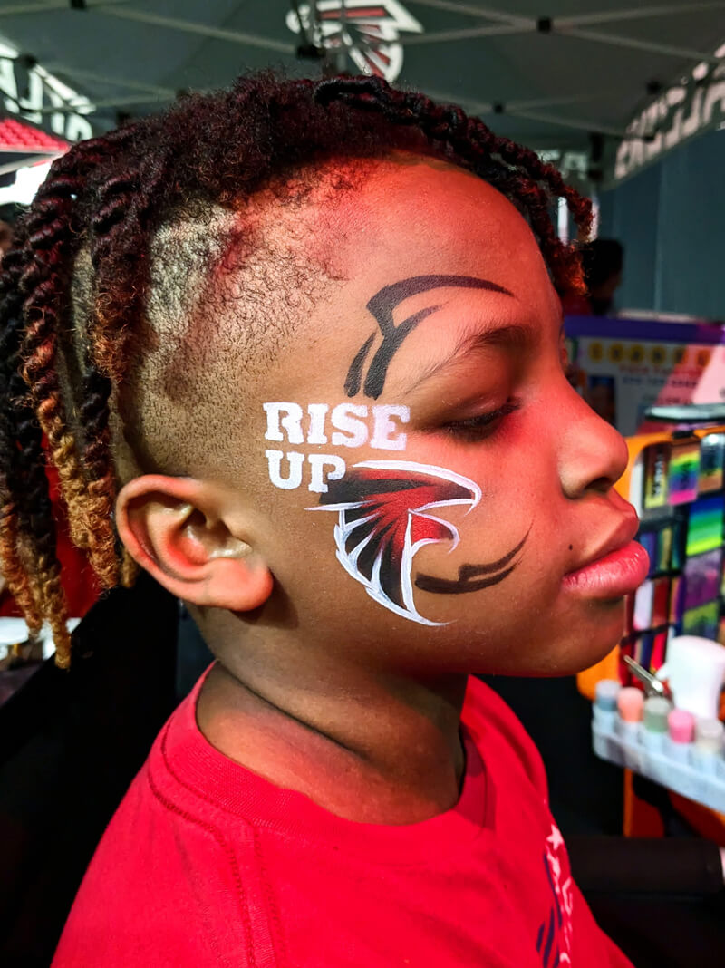 Sports Themed Face Painting
