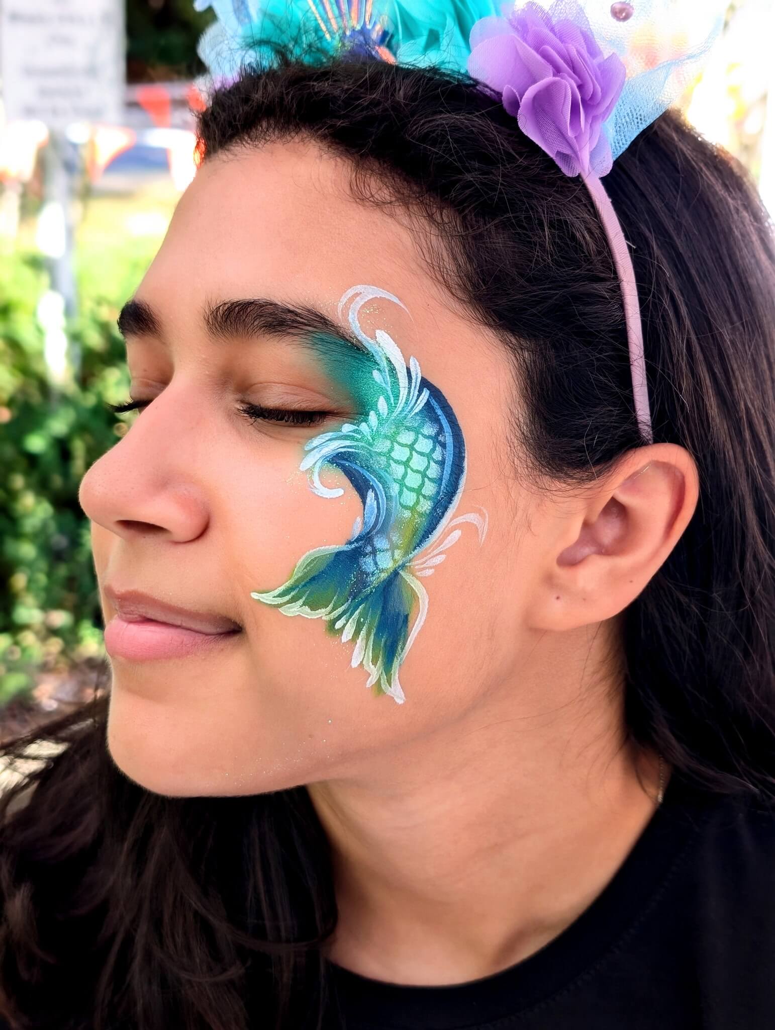 Mermaid Tail Face Painting