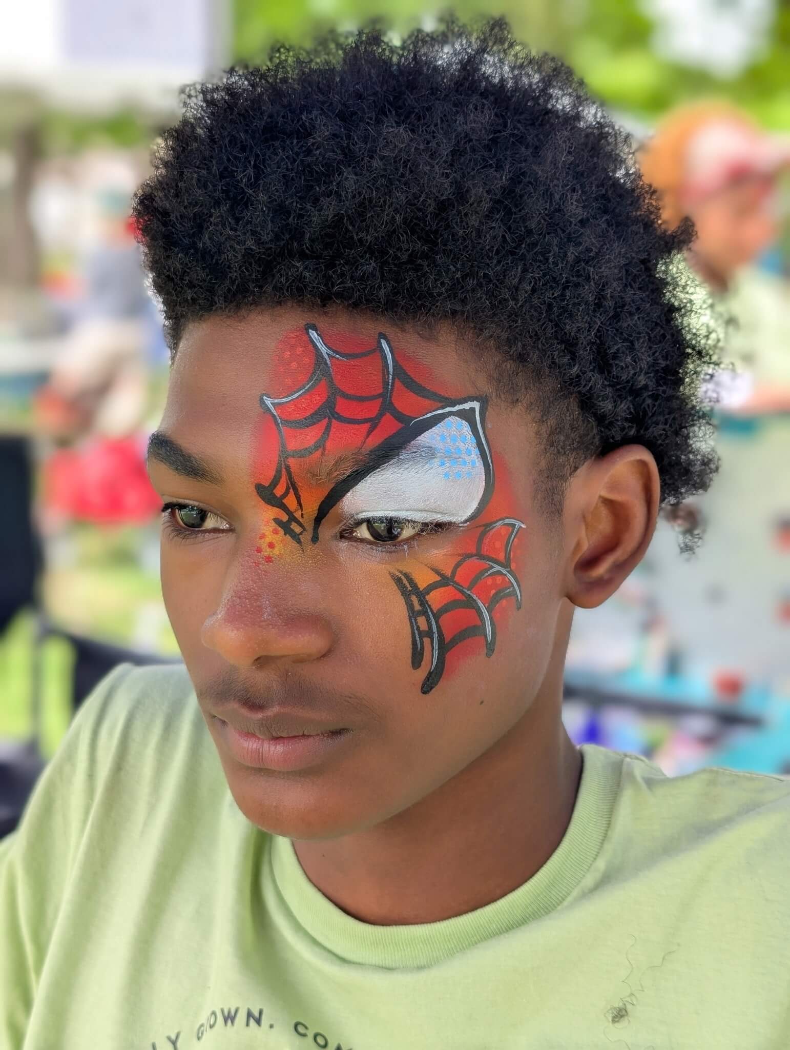 Spider Man Face Painting