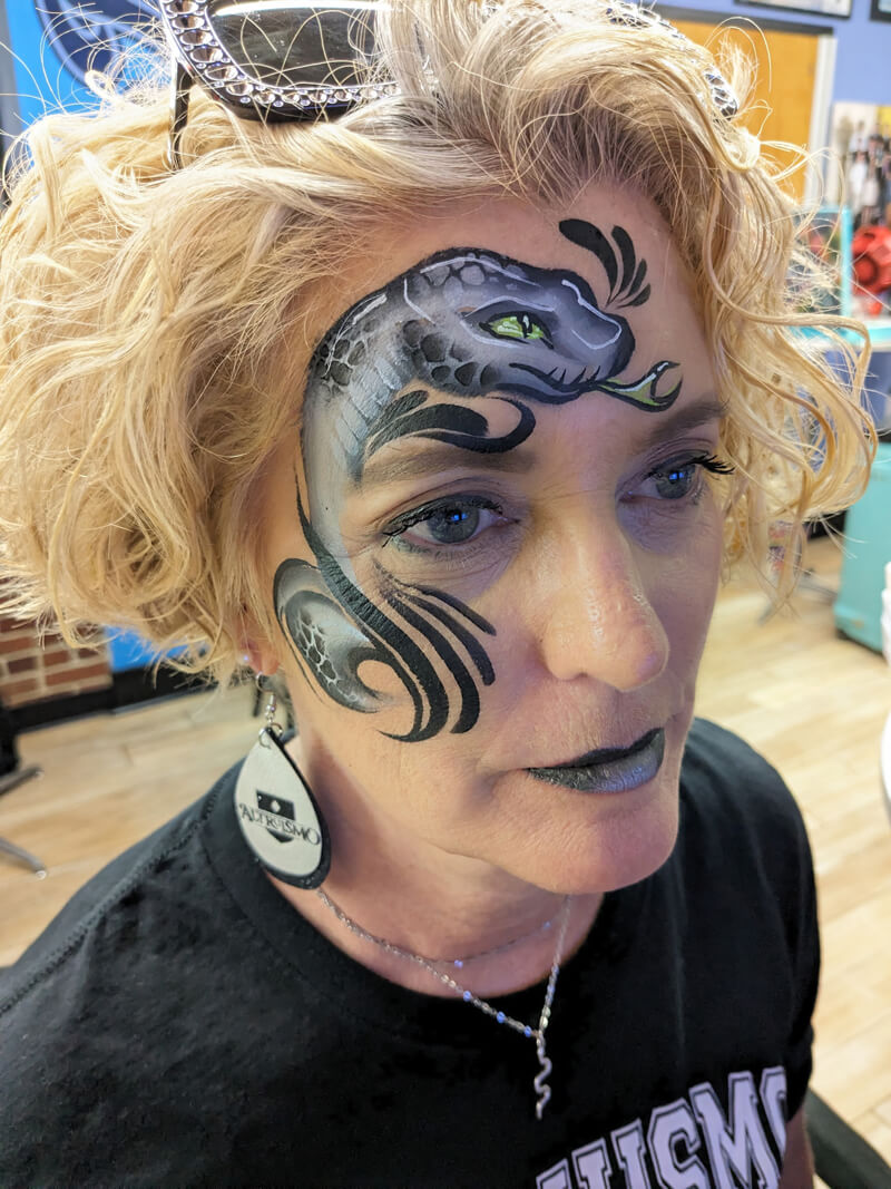 Snake Face Painting