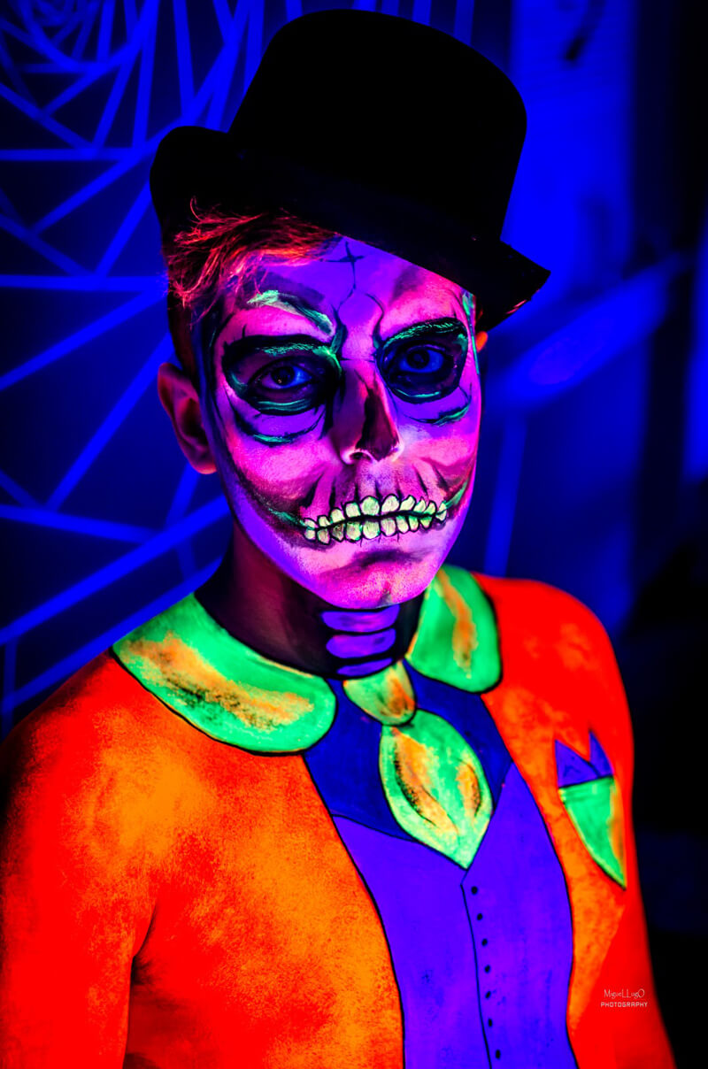 Black Light Body Painting