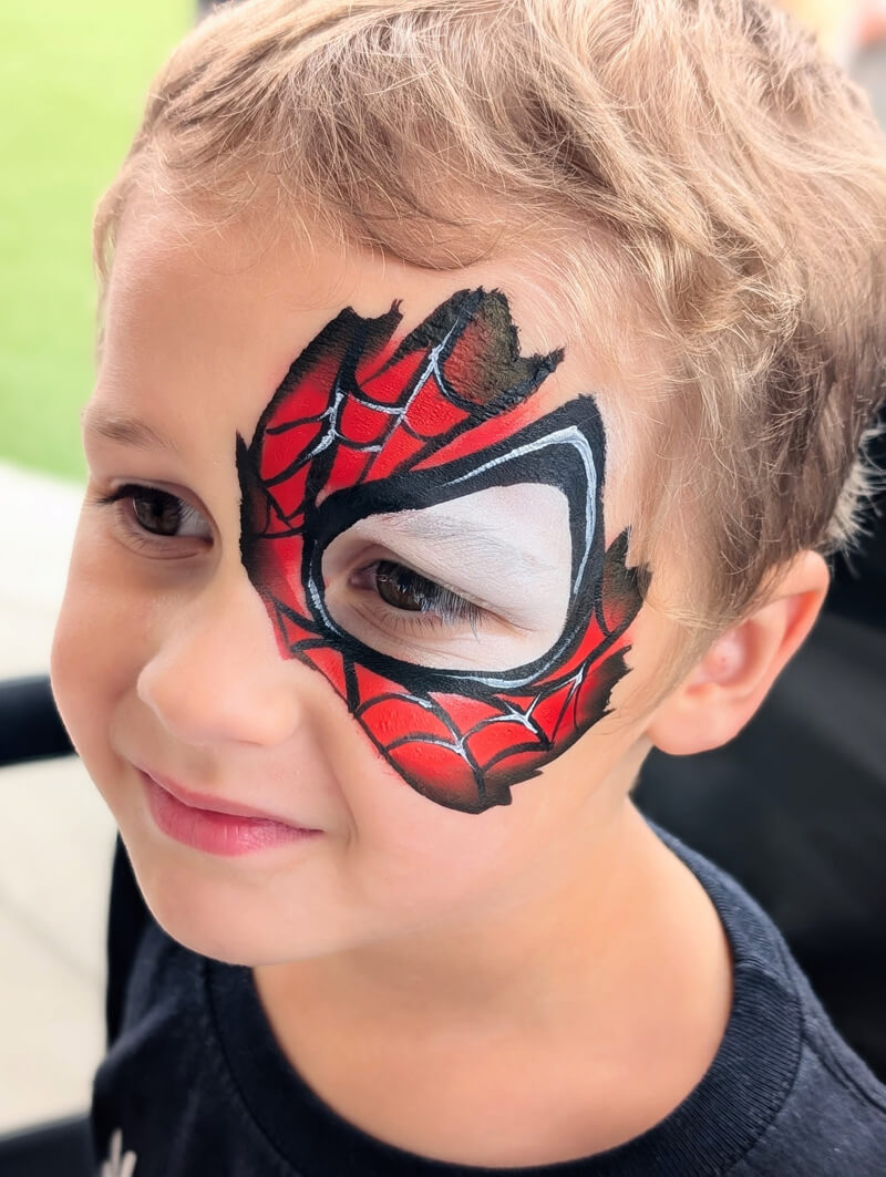 Little Spidey Face Painting