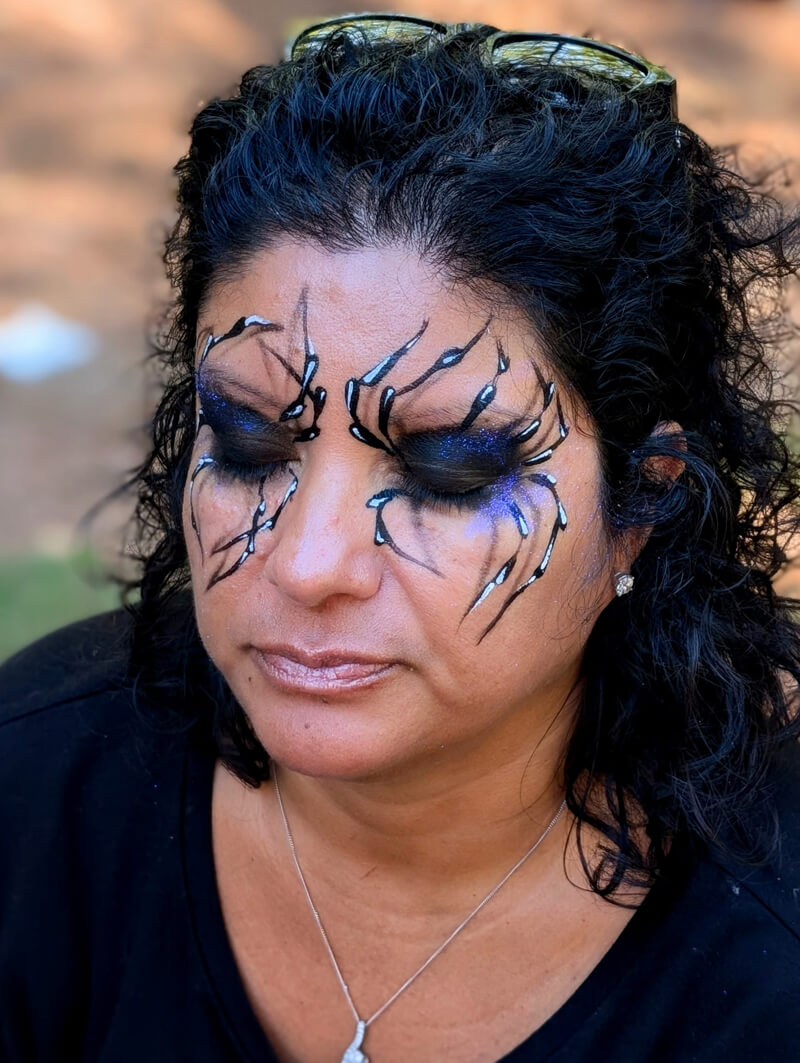 Dark Spider Face Painting